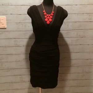 Black fitted dress